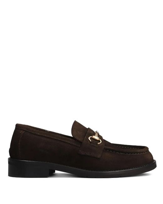 Veni Black Horsebit-Detail Loafers
