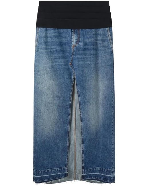 Stella McCartney Blue Denim Maxi Skirt