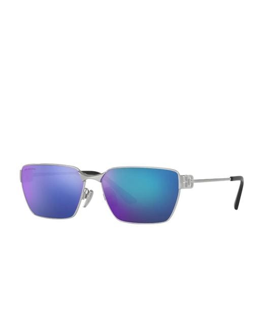 Balenciaga Blue Rectangle-Frame Sunglasses