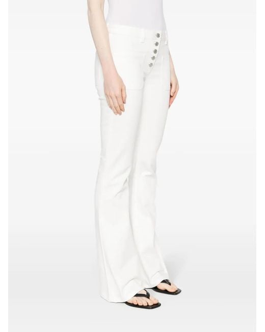 Courreges White Multiflex Bootcut Jeans