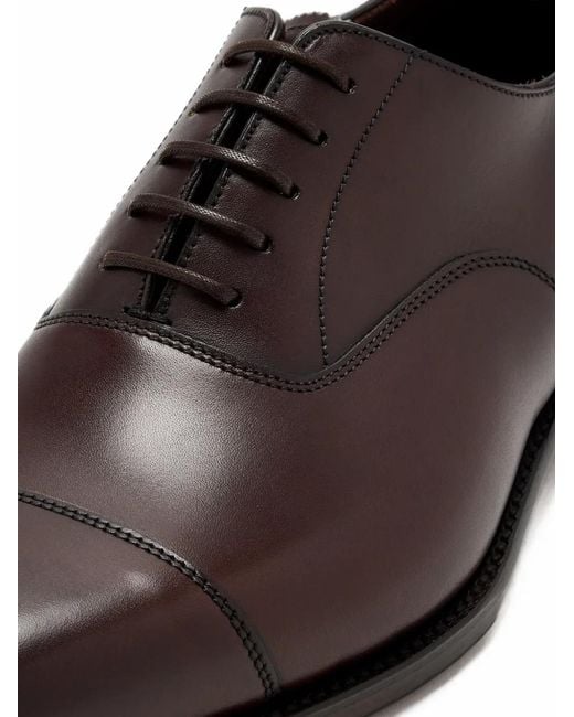 Loake Brown Aldwych Leather Oxford Shoes for men