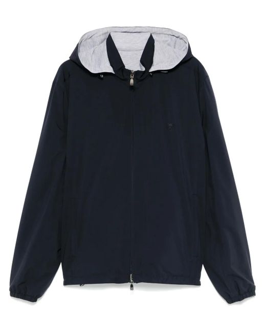 メンズ Corneliani リバーシブル フーデッドジャケット Blue