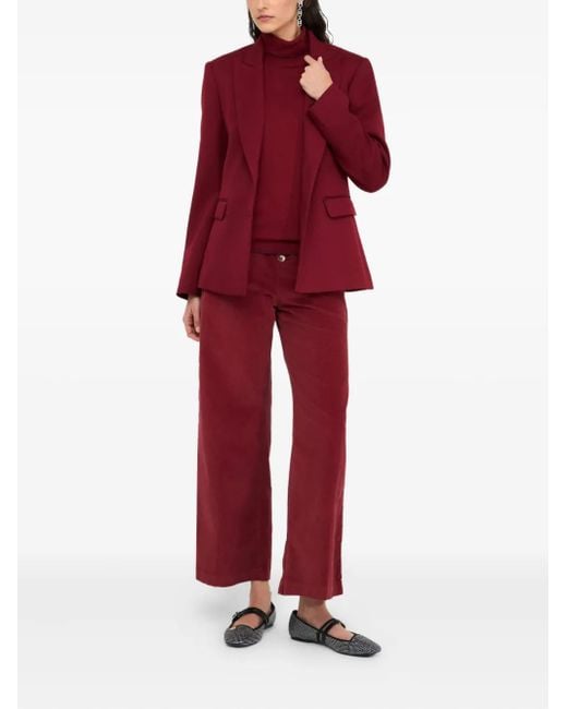 Liu Jo Button-Fastening Patch-Pocket Flared Trousers