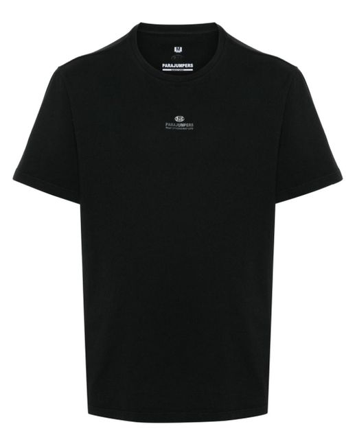 Parajumpers Black Rescue Tee Logo-print T-shirt for men