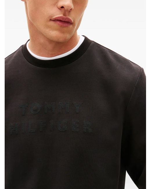 Tommy Hilfiger Black Logo Sweatshirt for men