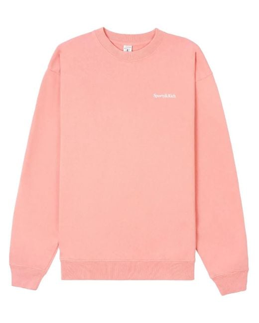 Sporty & Rich ロゴ スウェットシャツ Pink