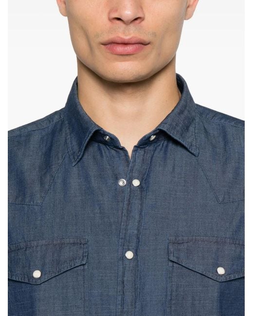 Camicia di Eraldo in Blue da Uomo