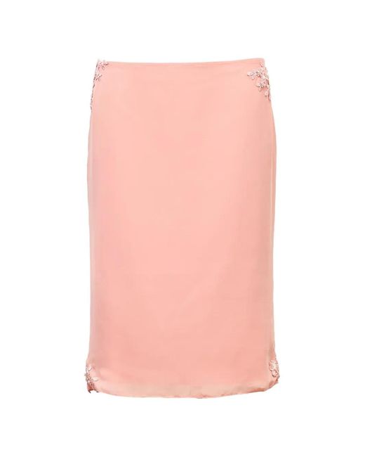 Stolen Stores Pink Belle Lace Midi Skirt