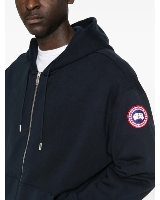 Canada Goose Black Rove Logo-Appliqué Hoodie for men