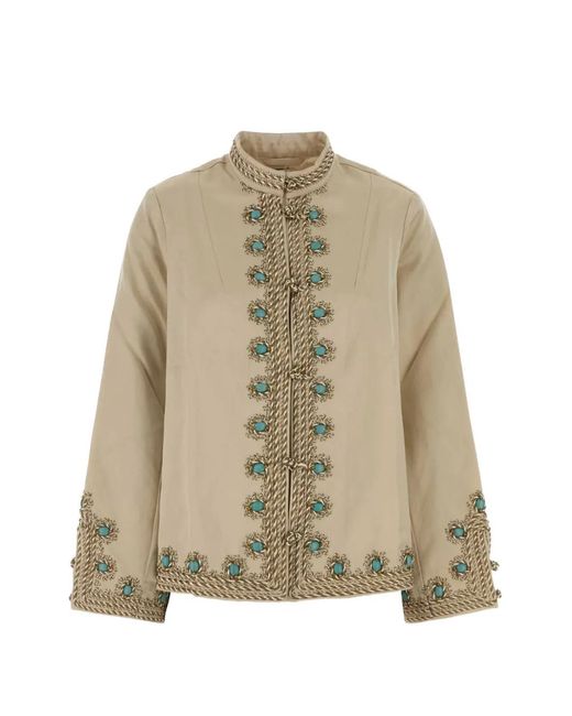 Bode Natural Lapis Bead-Embellished Jacket