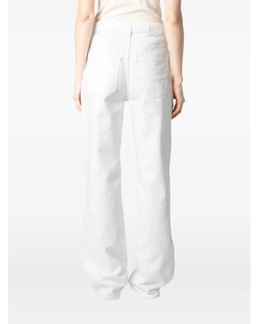 Zadig & Voltaire White Straight-Leg Jeans
