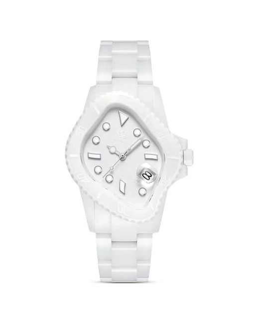 LAARVEE White Crushed 40Mm Watch for men