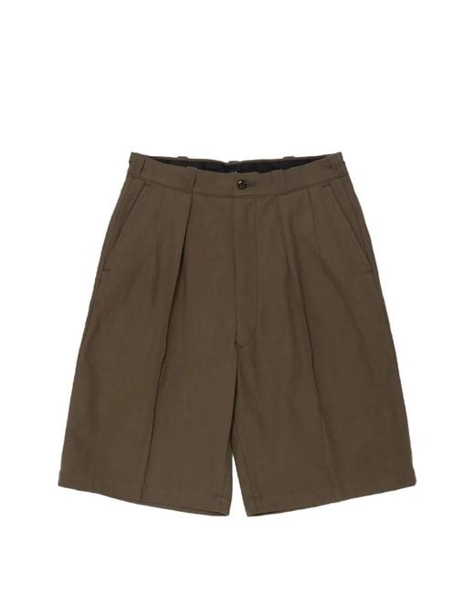 TAIGA TAKAHASHI Brown Lot.215 Tailored Shorts