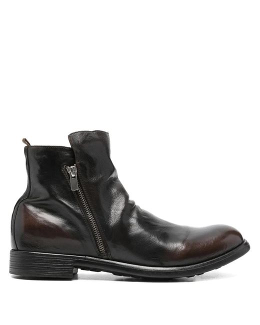Officine Creative Black 30Mm Chronicle Zip Leather Boots for men