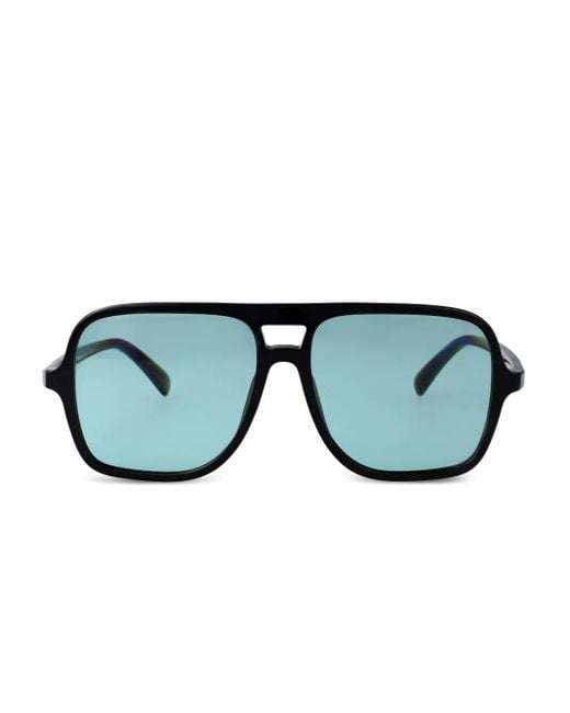 Emporio Armani Eckige Sonnenbrille aus Acetat in Blue für Herren