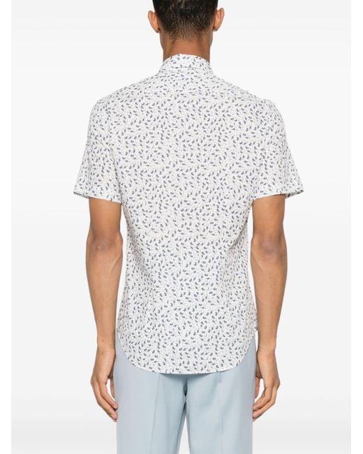 Paul Smith White Graphic-print Cotton Shirt for men