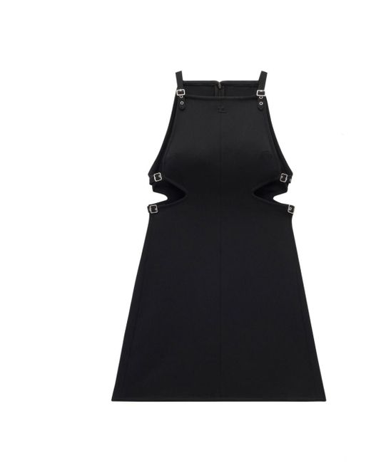 Vestido tubo con detalle de hebilla Courreges de color Black