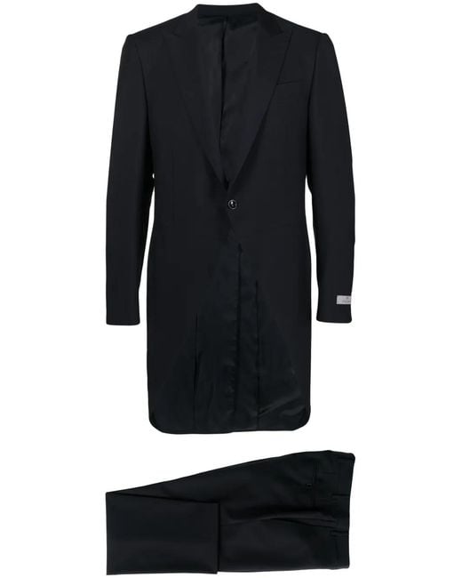 Canali Black Single-Breasted Wool-Mohair Suit for men