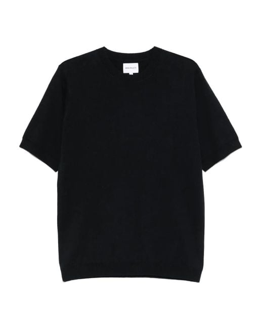 Camiseta de tejido jersey Norse Projects de hombre de color Black