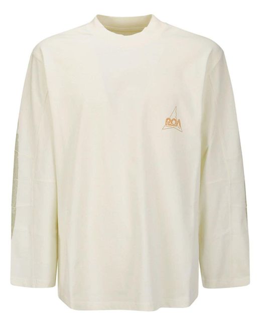 Roa White Graphic-print Panelled Sweatshirt for men