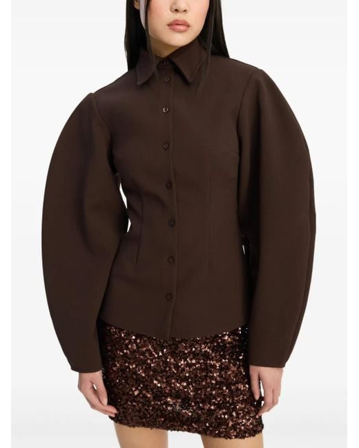 Camisa de manga farol ROTATE BIRGER CHRISTENSEN de color Brown