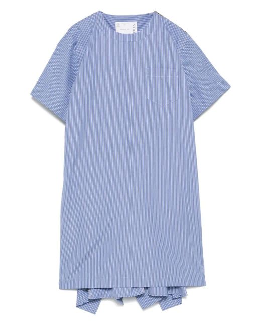 Sacai Blue Popeline-Minikleid