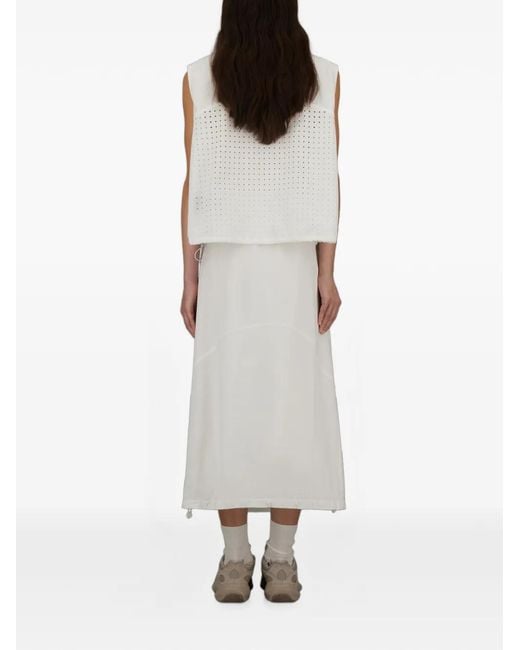 Laminar White Crew-Neck Top