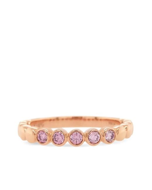 HYT Jewelry Pink 18K Rose Diamond Band Ring