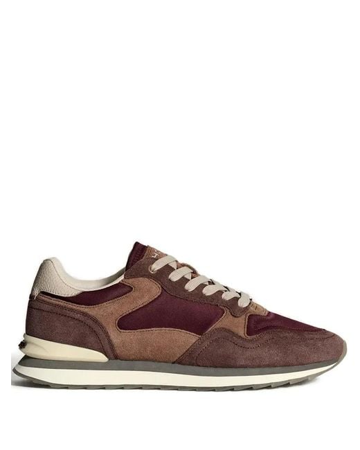 HOFF Brown City Boston Panelled Lace-Up Sneakers for men