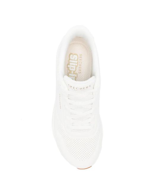 Skechers White Uno Glide-Step