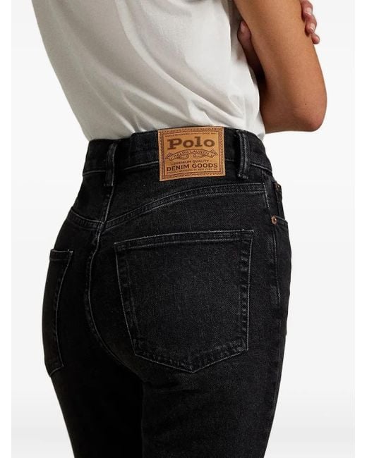 Polo Ralph Lauren Black High-Waisted Straight Jeans