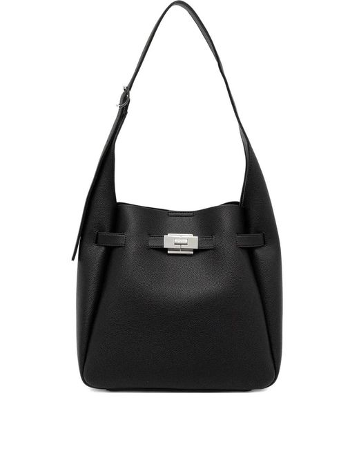 DKNY Black Buckle-Detail Tote Bag