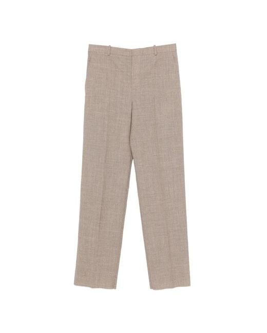 Saint Laurent White Straight Trousers for men