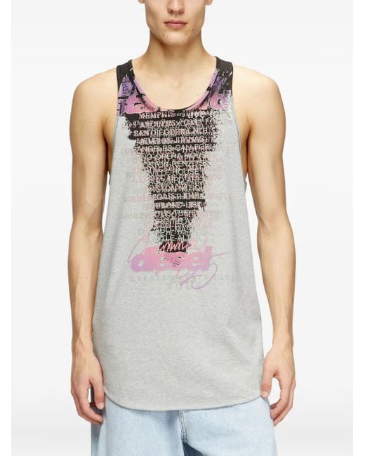 DIESEL Gray Remaster Capsule T-Shan Tank Top