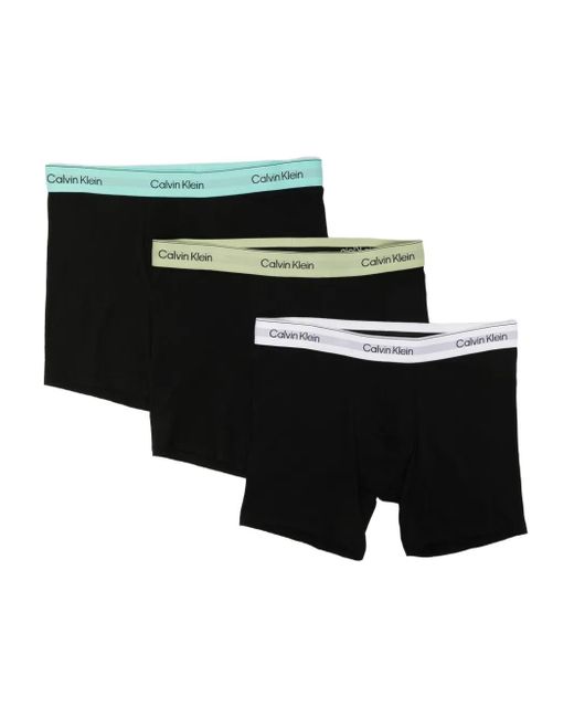 Calvin Klein Drie Boxershorts Met Logoband in het Black voor heren