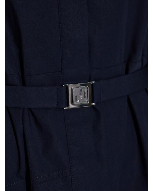 Tory Burch Blue Midi-Hemdblusenkleid Aus Popeline Aus Einer Baumwollmischung Mit Gürtel