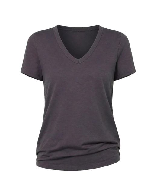 Rag & Bone Blue Slub-Texture V-Neck T-Shirt