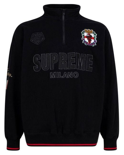 Supreme Milano Half zip Pullover in Black Lyst UK