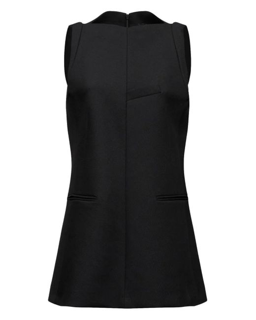 MM6 by Maison Margiela Black Sleeveless Mini Dress
