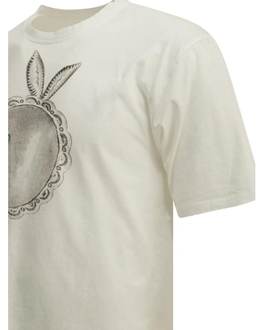 Kapital White Graphic-Print Cotton T-Shirt for men