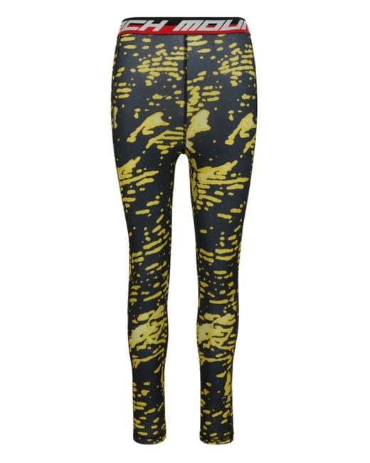 Aztech Mountain Green Next To Skin Printed Leggings