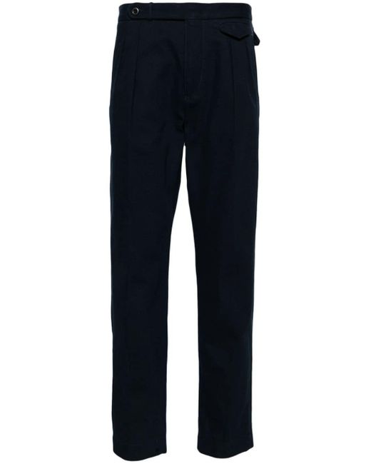 Incotex Blue Tapered-leg Twill Trousers for men