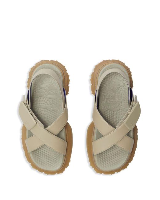 Burberry Natural Leather Pebble Sandals for men