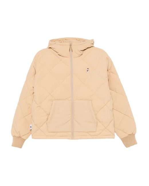 Chocoolate Natural Quilted Hooded Puffer Jacket