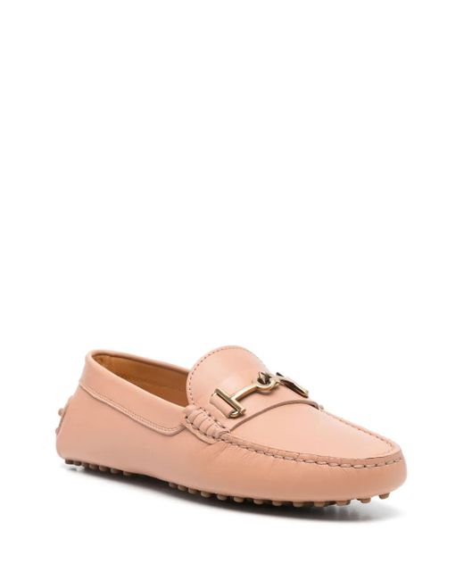 Tod's Pink Gommino Driving Loafers