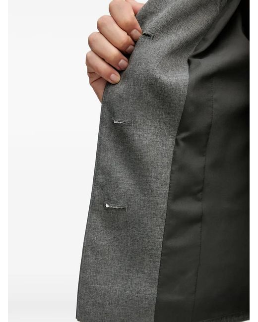 Sisley Gray Buttoned Cropped Blazer