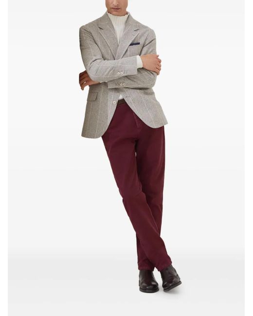 Brunello Cucinelli Jeans Met Logopatch in het Red voor heren