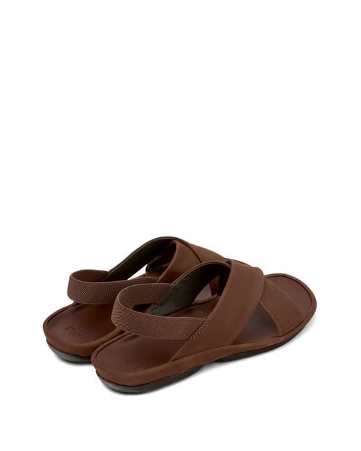 Camper Brown Right Isla Crossover-Strap Sandals