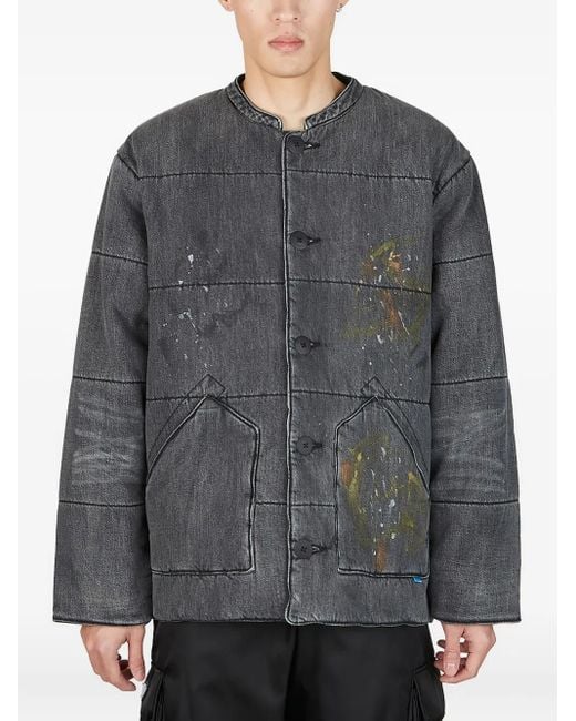 LIBERAIDERS Gray Paint-Splatter Jacket for men