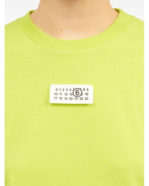 T-shirt con stampa di MM6 by Maison Martin Margiela in Yellow